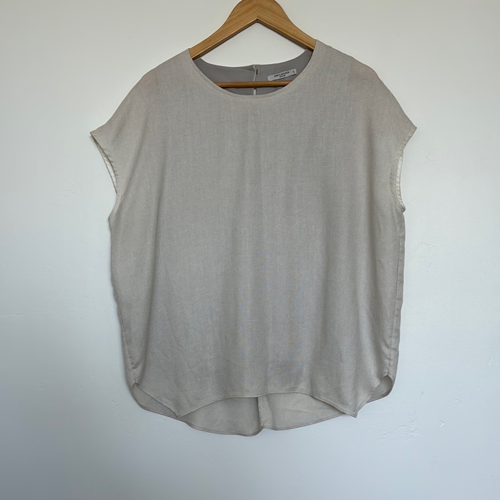 MM Lafleur Tan Sleeveless Boxy T-Shirt